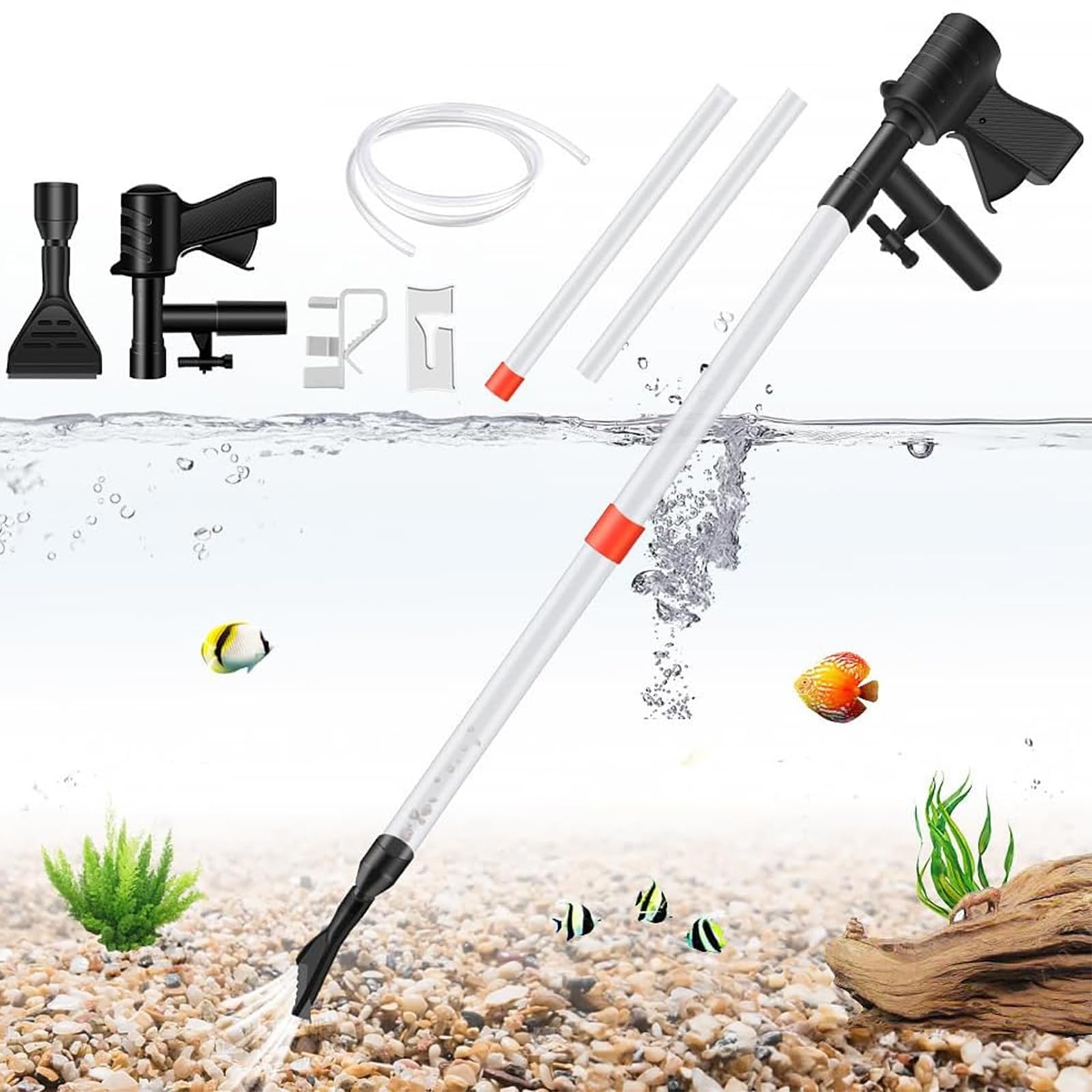 Amazon | 水槽水換え 手動式 水交換ポンプ 掃除 水替え 砂利クリーナー